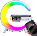 مصباح G الذكي - مكبر صوت بلوتوث وشاحن لاسلكي وساعة منبه RGB